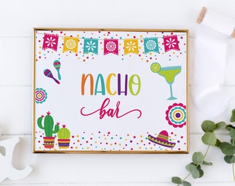 Nacho Bar Sign: Fiesta Bachelorette Party Decor (PDF & JPEG)