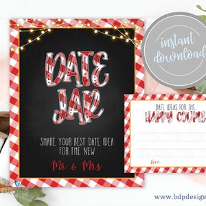 Date Jar Sign, Date Jar Printable, Date Jar Cards, Date Night Ideas, Date Night,  I Do bbq, We Do bbq, I Do bbq decor, We Do bbq Decor, Game