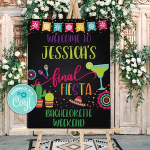 Final Fiesta Welcome Sign, Final Fiesta Bachelorette Party, Final Fiesta, Final Fiesta Decorations, Fiesta Welcome Sign, Bachelorette Party