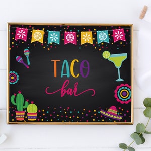 Taco Bar Sign, Taco Bar, Taco Sign, Fiesta Sign, Final Fiesta Bachelorette Party, Final Fiesta, Fiesta Bachelorette, Fiesta Decor, Fiesta