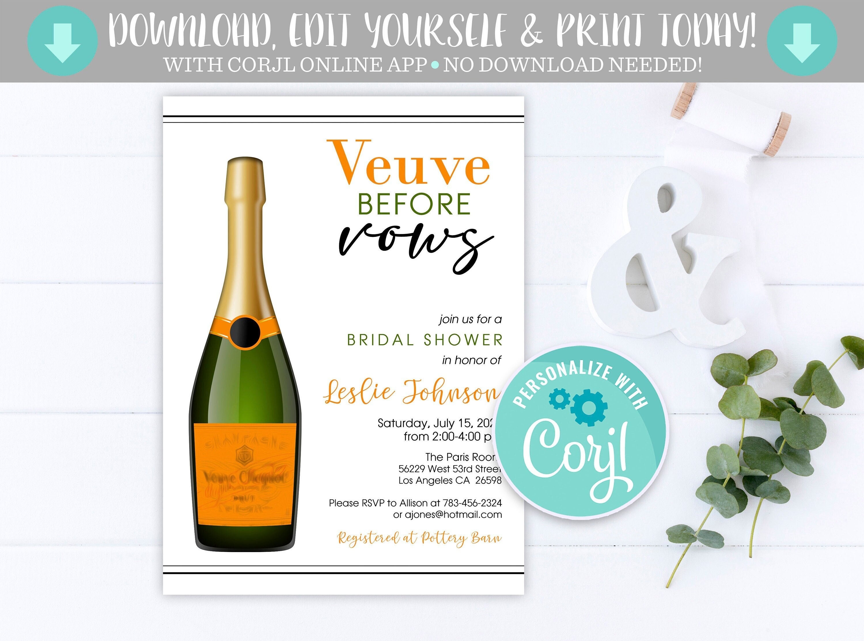 Champagne Veuve Cliquote Brut Yellow Tshirt Design SVG Digital Cricut File