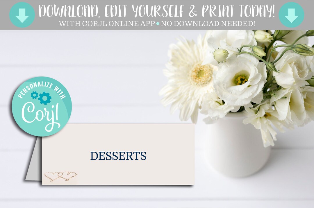 Editable Beach Wedding Place Card Template Printable Wedding Bridal ...