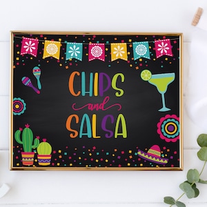 Chips and Salsa Sign, Chips and Salsa, Sign, Fiesta Sign, Final Fiesta Bachelorette Party, Final Fiesta, Fiesta Bachelorette, Fiesta Decor