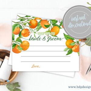 Advice for the Bride & Groom, Shower Game, She Found Her Main Squeeze, Orange Bridal Shower, Orange Bridal Shower Games, Orange Bridal, Game