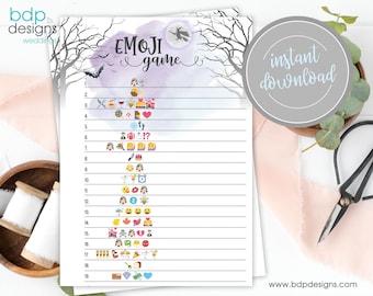Halloween Emoji Bridal Shower Game: Witch Getting Hitched (Printable Instant Download)