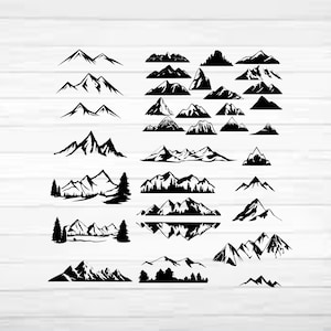 Mountains, Silhouette, SVG, PNG, Digital File, Cricut SVG