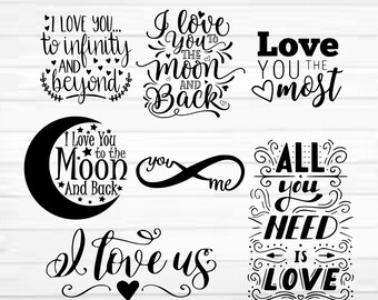 Download Love You To The Moon Etsy