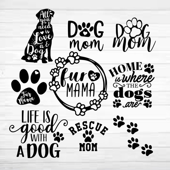 Download Dog Svg Png Bundle Fur Mama Life Is Good With A Dog Rescue Etsy