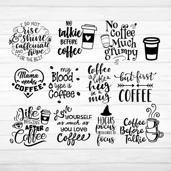Download Coffee Bundle Svg Love Iced Coffee Mug Quotes Cricut Etsy