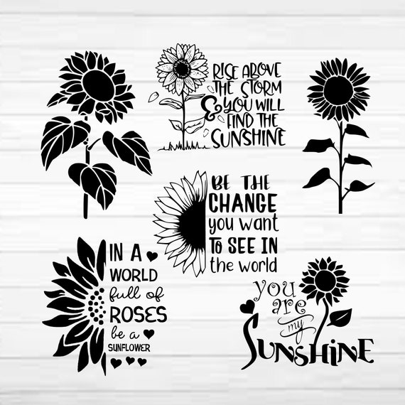 Download Sunflower SVG Quotes Cricut Flowers | Etsy