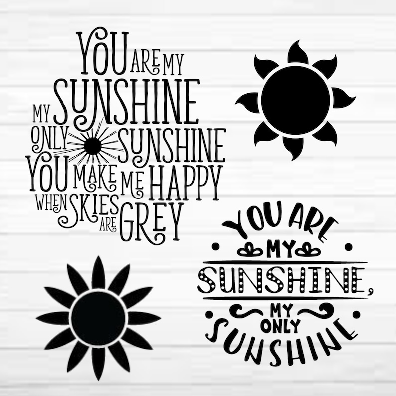 Download You Are My Sunshine SVG Sun SVG Quotes Cricut Digital | Etsy
