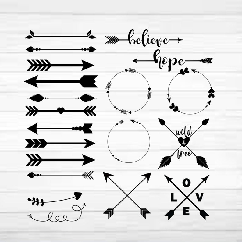 Download Arrow SVG Bundle Arrow Circle Crossed Arrow Cricut | Etsy