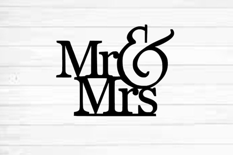 Mr and Mrs Cake Topper Cricut Wedding cake topper SVG | Etsy