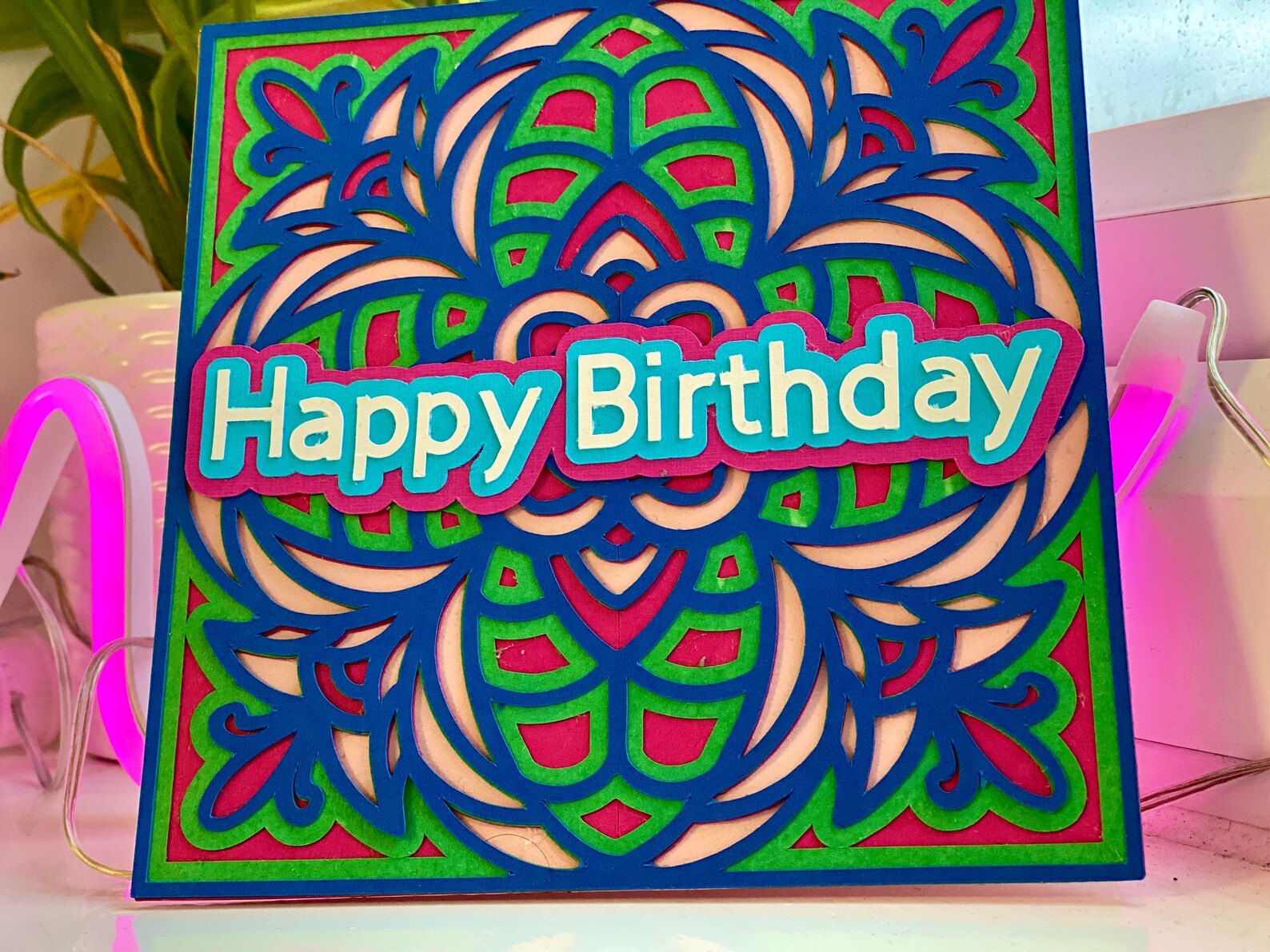 Mandala Happy Birthday Card - Etsy
