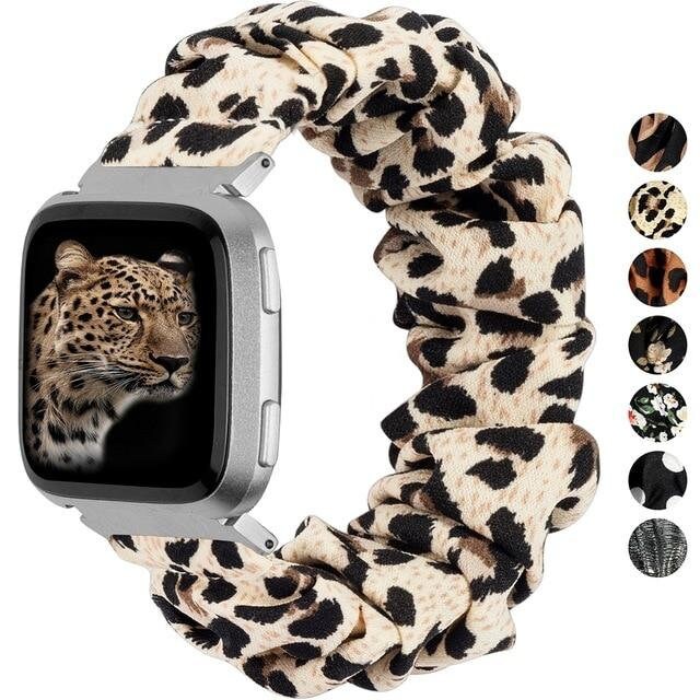 leopard print fitbit versa band