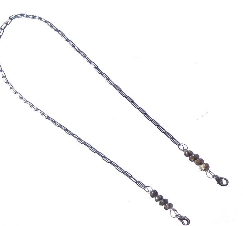 Mask Strap Neutral Freshwater Pearls Mask Chain Mask Necklace Mask Holder Mask Lanyard