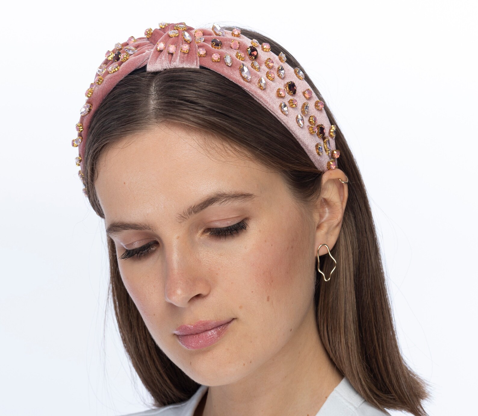 Velvet Multi Gemstone Headband Etsy