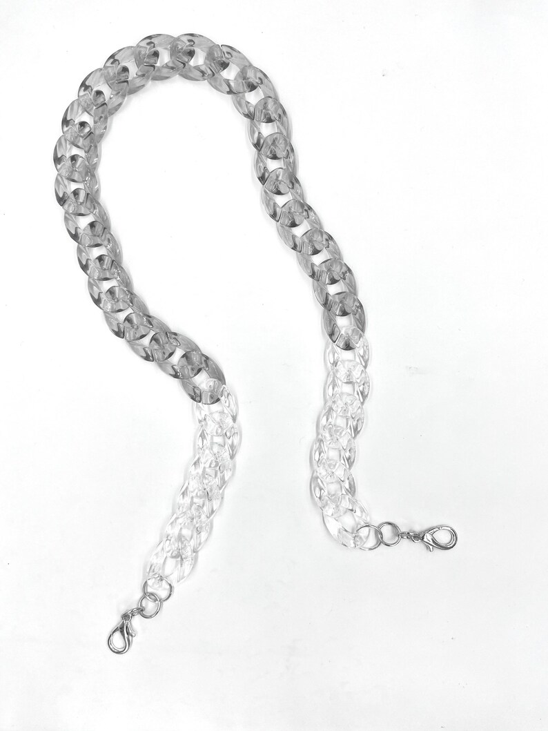 Grey & Clear Acrylic Mask Chain Mask Strap Mask Holder Etsy