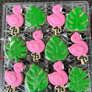 Flamingo sugar cookies