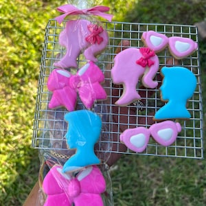 12 mini favor Barbie inspire Cookies bags