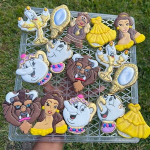 Die Schöne und das Biest / Prinzessin Fondant Zucker Kekse