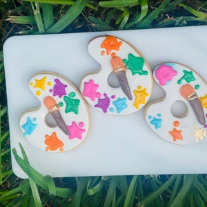 Painting palette  sugar cookies