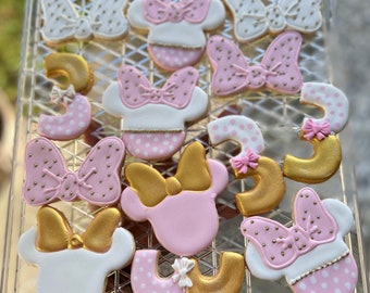 Custom Minnie Mouse Sugar Cookies