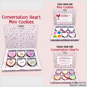 Valentine 6 mini cookies box