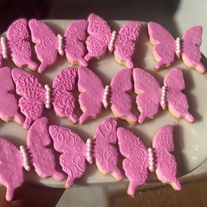 Butterfly fondant cookies