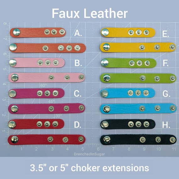 Choker Necklace Extender Faux Leather 