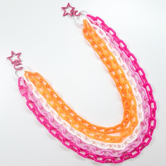 小物 Isecai Toy-Brick Wallet Chain Colorful Colorful Layered Plastic Chain, Kawaii Clip-on Wallet Chain