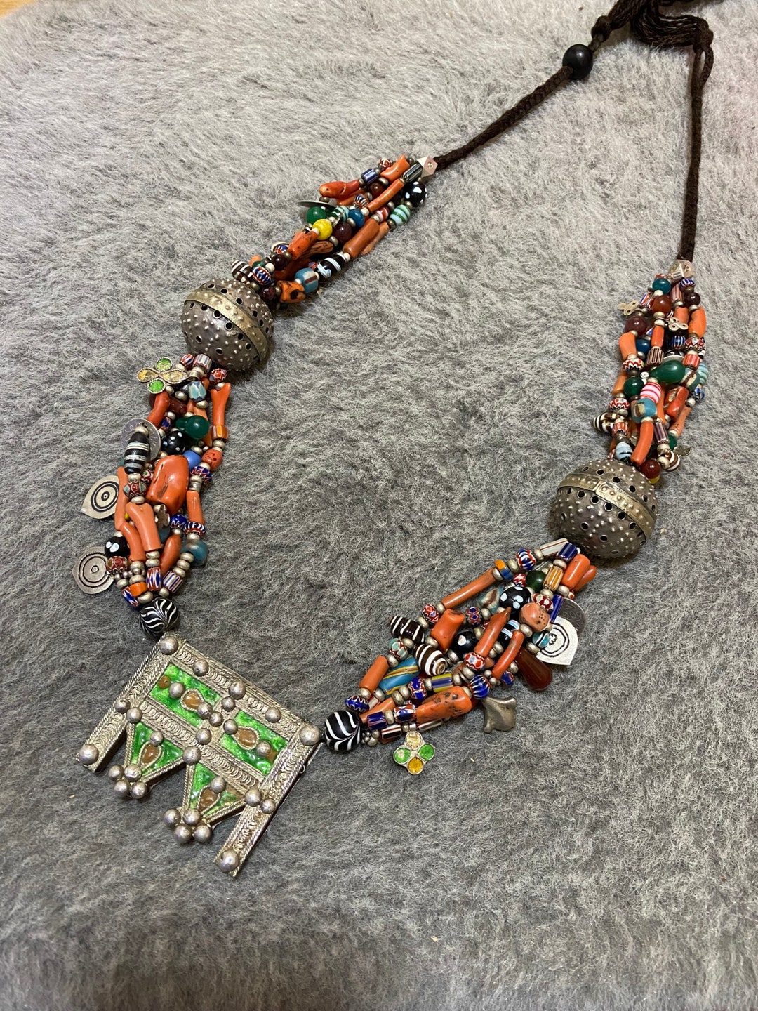 Morocco Antique Berber Silver Necklace Berber Necklace Berber Amulet Berber Jewelry Moroccan Jewelry Etsy