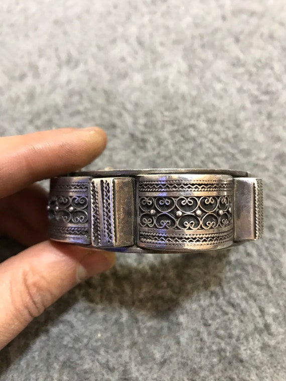 Moroccan Berber Silver Bracelet,Handmade Bracelet… - image 2
