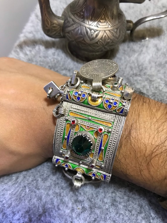 Antique Berber Silver Bracelet From Morocco,Berbe… - image 8