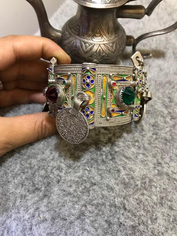 Antique Berber Silver Bracelet From Morocco,Berbe… - image 6