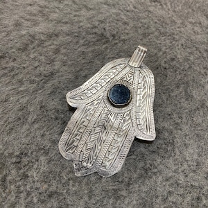 Morocco- Old Berber Silver Khamsa Pendant, Berber Hamsa, Hand Of Fatima, Berber Amulet, Gift For Her, Moroccan Jewelry