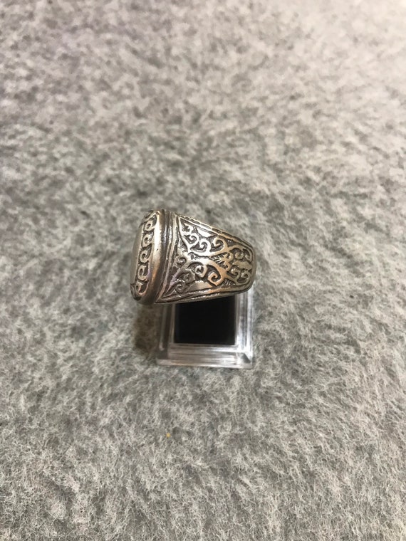 Antique Solid Large Silver Ring From Morocco,Berb… - image 5