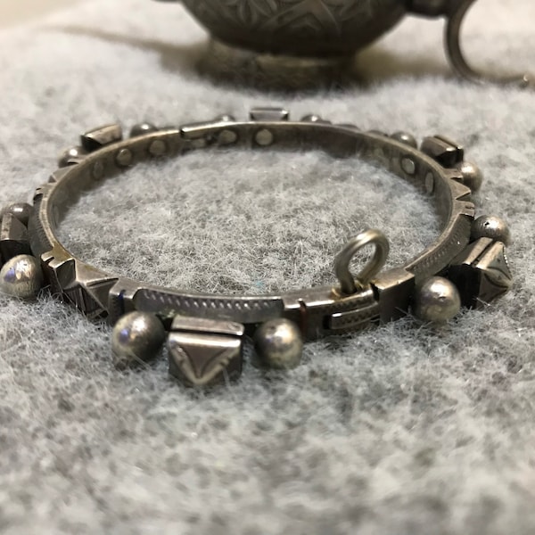 Antique Saharien Silver Bracelet From Guilmim Morocco,Saharien Bracelet,African Bracelet,Moroccan Jewelry