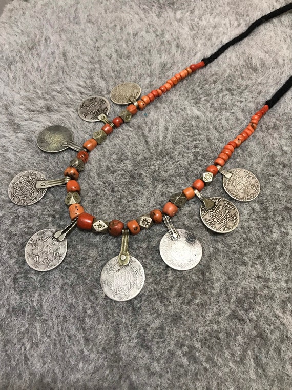 Antique Berber Necklace From Moroccoberber Necklace With Old Etsy