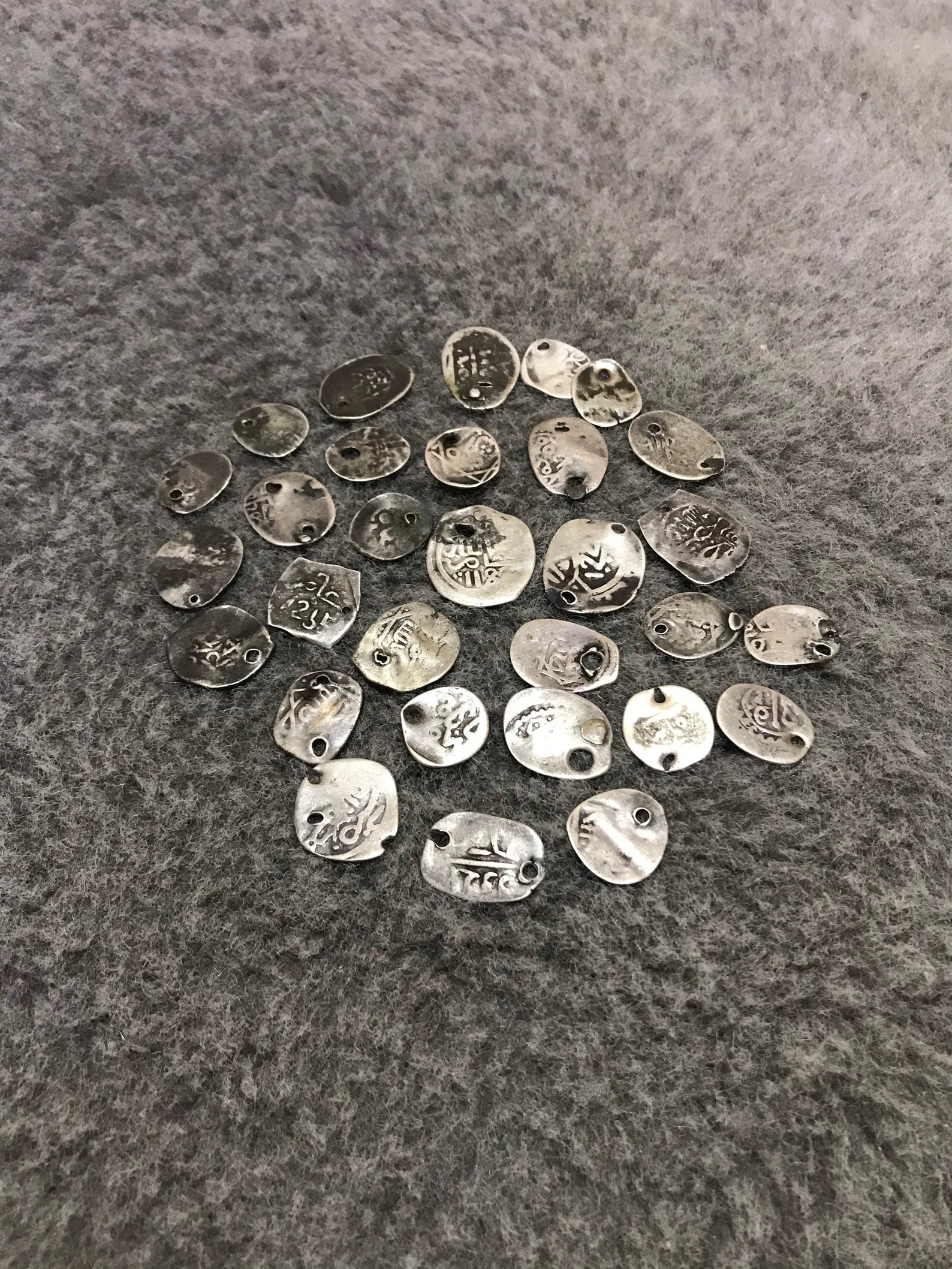 Set of 30 Old Berber Silver Coins From Morocco,very Old Moroccan Silver ...