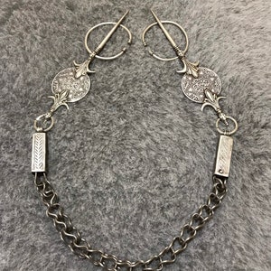Old Pair Berber Silver Fibulae From Morocco,Antique Complet Fibulae,Berber Fibulae,Moroccan Jewelry