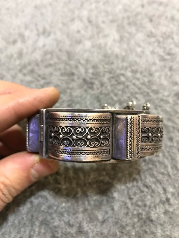 Moroccan Berber Silver Bracelet,Handmade Bracelet… - image 3