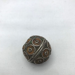 Antique Silver Berber Pendant (tagmout) from Morocco with Enamel