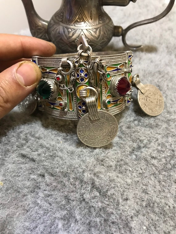 Antique Berber Silver Bracelet From Morocco,Berbe… - image 7