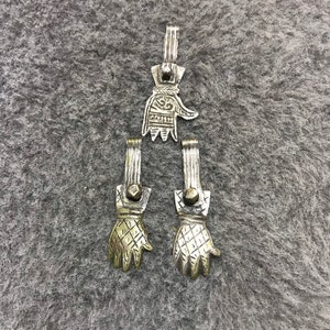 3 Old Berber silver Khamsa Pendants From Morocco,Antique Berber Khamsa,Hand Of Fatima,Silver Hamsa,Moroccan Jewelry