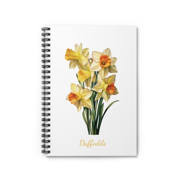 Daffodils Spiral Notebook | Gift for Gardners | Spring Blooms notebook | Springtime Journal | Garden Notebook | Elegant Flowers | Nature
