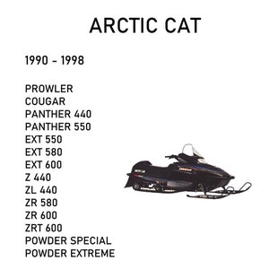 Arctic Cat Powder Special 700 2000 PDF Sled Service/Repair Workshop Manual CD 