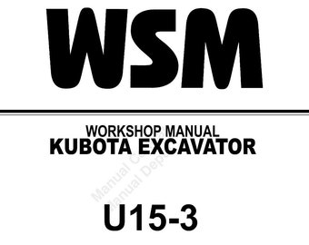 Kubota Bagger U15-3 Werkstatt Service Reparatur Manua Reprinted Comb Bound