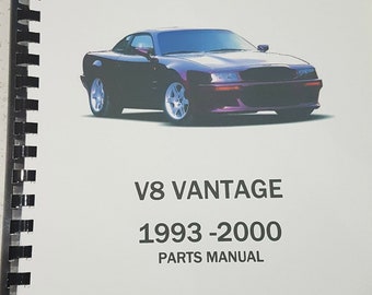 Aston Martin V8 Vantage (Virage) 93-00 Parts Manual Reprinted A4 Comb Bound