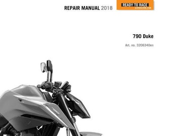 Ktm 2018 790 duke Service Werkstatt Reparaturanleitung - neu aufgelegt und mit Kamm gebunden